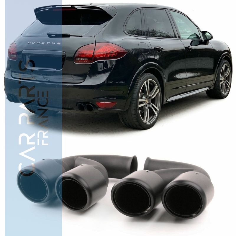 Sorties d'échappement sport inox pour Porsche Cayenne V8 GTS Turbo S 2010 - 2014 Sorties d'échappement sport inox pour Porsche Cayenne V8 GTS Turbo S 2010 - 2014