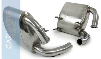 Silencieux / Pot d'échappement sport inox pour Porsche 911 996 C2 C4 1998 - 2005