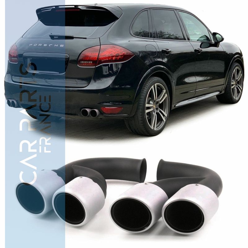 Sorties / embouts d'échappement sport inox pour Porsche Cayenne 92A V6 2010 - 2014 Sorties / embouts d'échappement sport inox pour Porsche Cayenne 92A V6 2010 - 2014
