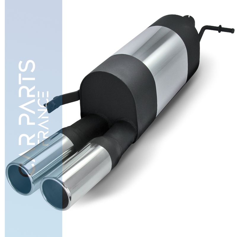 Silencieux / Pot d'échappement en acier inoxydable  2x76mm pour Volkswagen Polo 9N 9N3 2001 - 2009