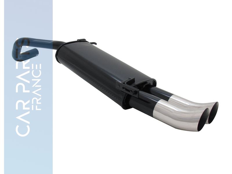 Silencieux / Pot d'échappement en acier 2x76mm pour Volkswagen Polo 9N 2001 - 2009