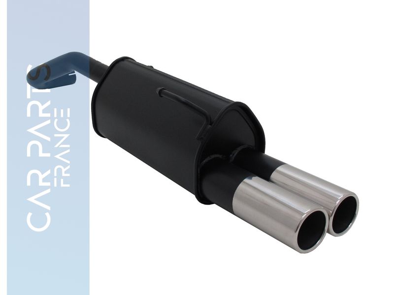 Silencieux / Pot d'échappement en acier 2x76mm pour Seat Arosa 1998 - 2004 + Volkswagen Lupo 1998 - 2005