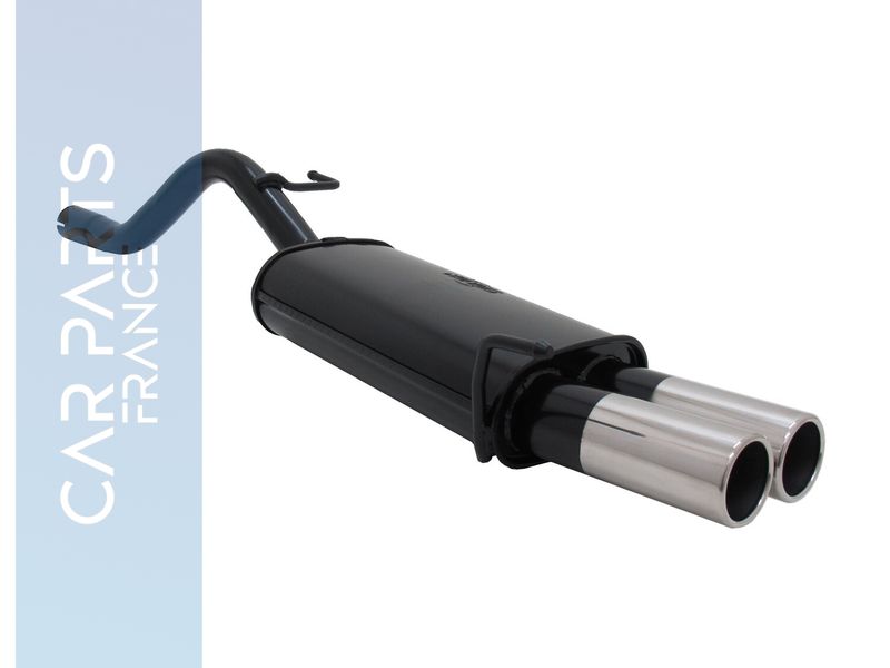 Silencieux / Pot d'échappement en acier 2x76mm pour Opel Corsa D 2006 - 2014