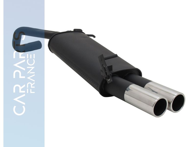 Silencieux / Pot d'échappement en acier 2x76mm pour Volkswagen Polo 9N 2001 - 2009