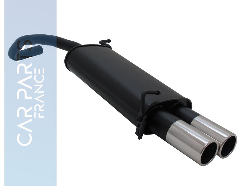 Silencieux / Pot d'échappement  en acier 2 x 76mm pour Skoda Fabia