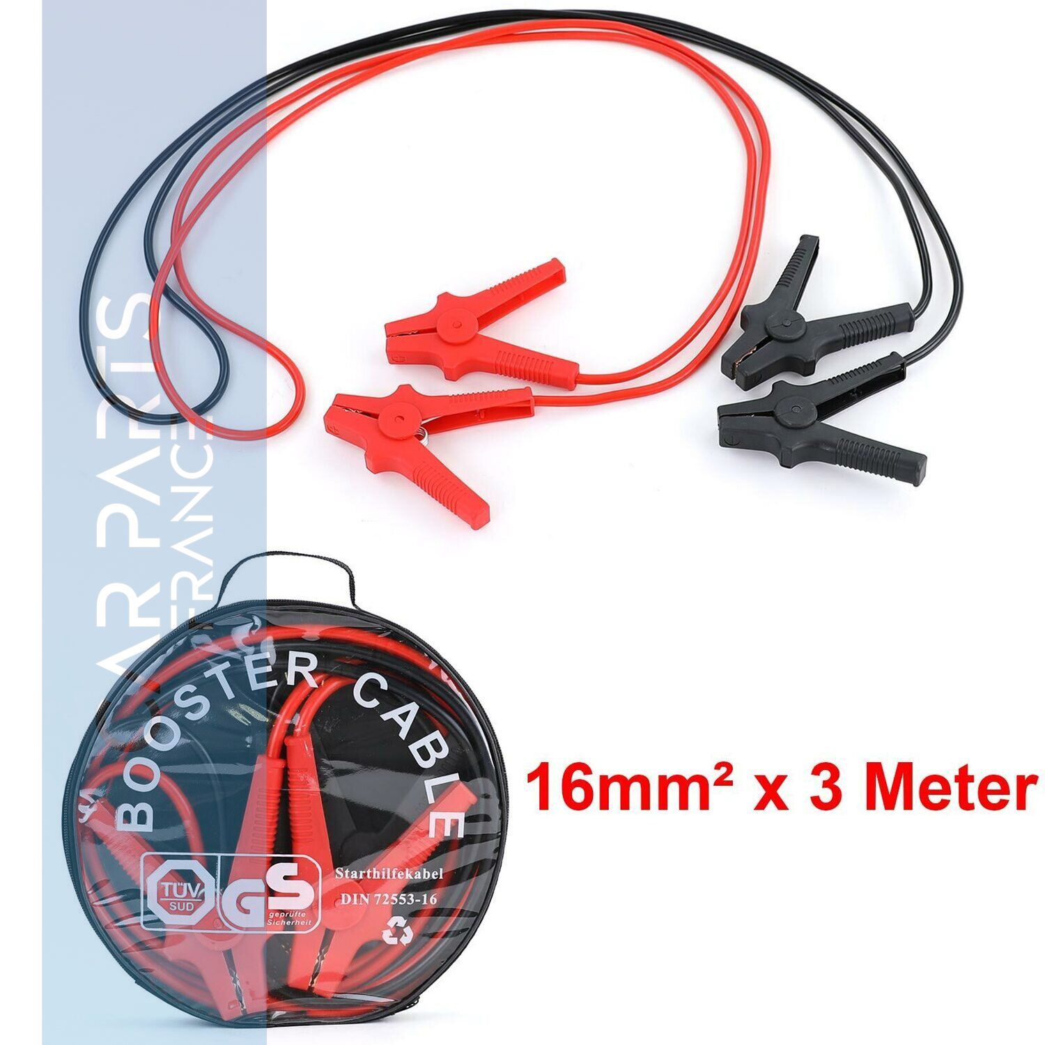 Câble de démarrage câble de démarrage câble de démarrage téléphérique 12 + 24 V 16 mm² 3 mètres