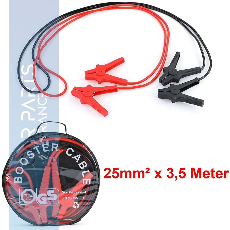 Câble de démarrage câble de démarrage câble de démarrage téléphérique 12 + 24 V 25 mm 3,5 mètres