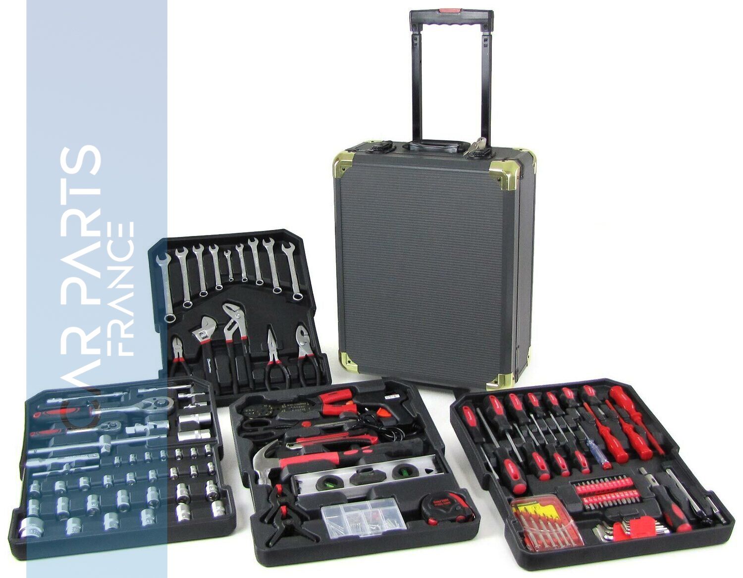 Boîte à outils d'atelier / chariot à outils professionnel rempli de 186 pièces
