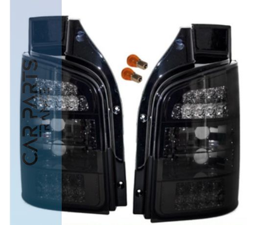 Jeu de feux arrière LED VW Transporter T5 verre transparent noir 03-09