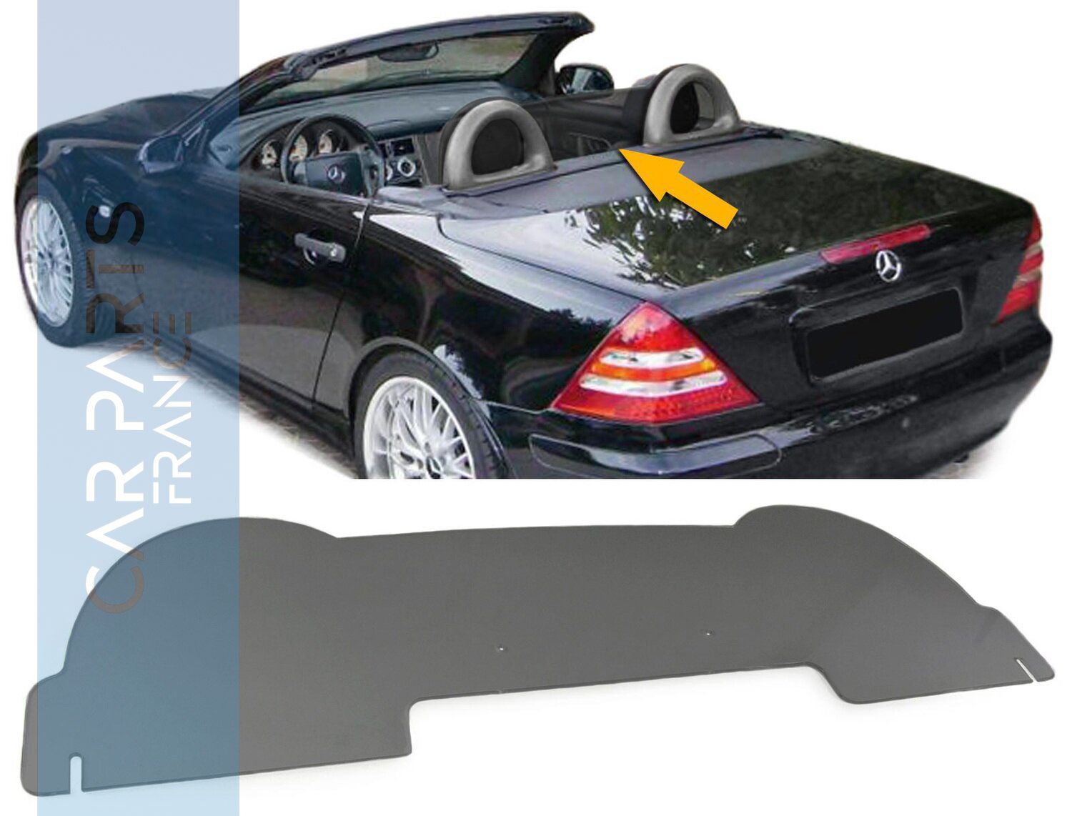 Déflecteur / Coupe-vent en acrylique teinté fumée pour Mercedes SLK R170 96-04