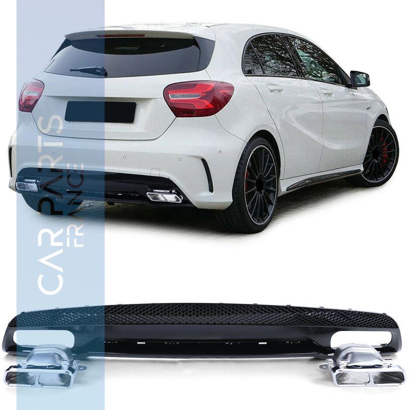 Diffuseur de pare choc arrière Look AMG pour Mercedes Classe A W176 2012 - 2018 Diffuseur de pare choc arrière Look AMG pour Mercedes Classe A W176 2012 - 2018