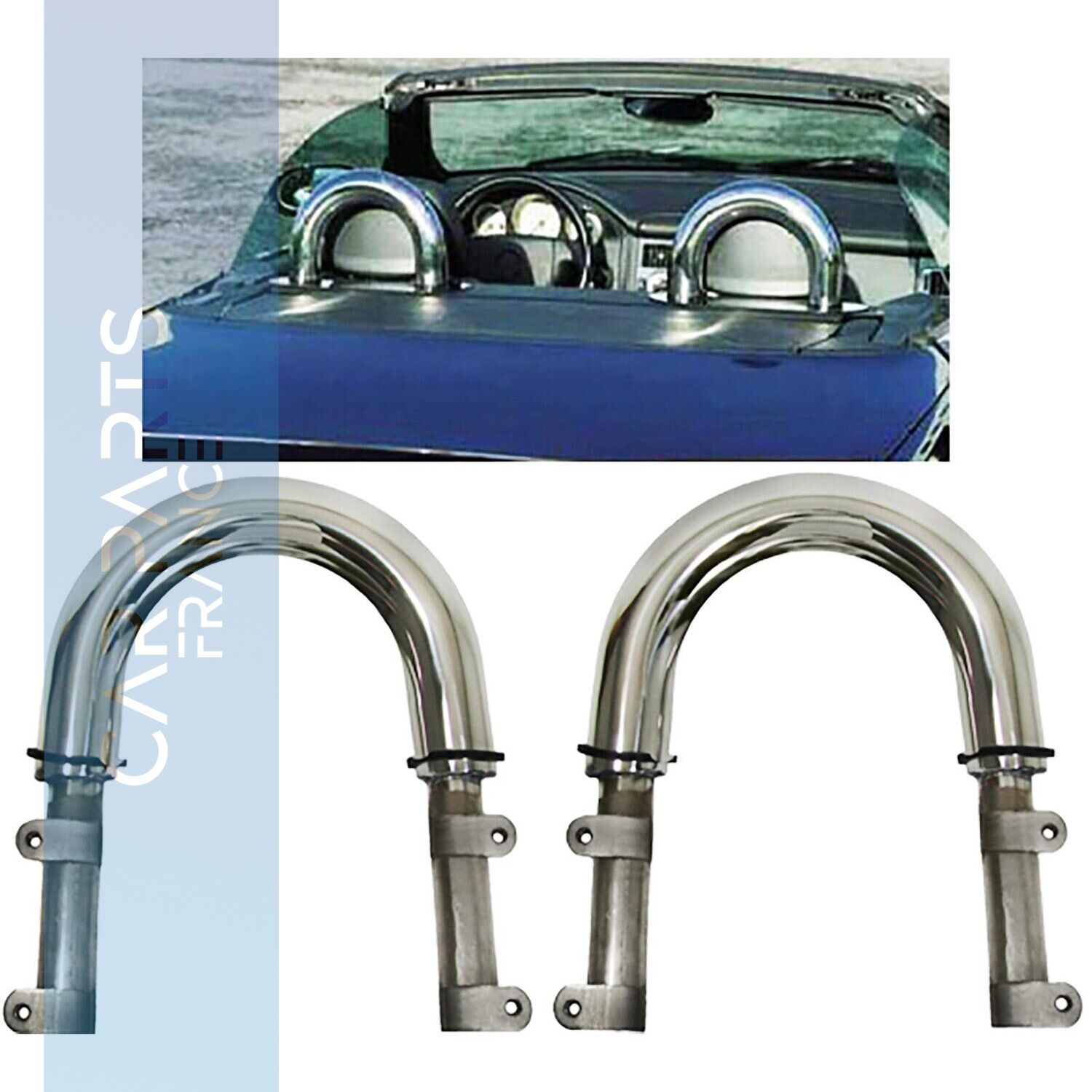 Arceau Roll bar Roadster bar inox poli pour Mercedes SLK 96-05 R170