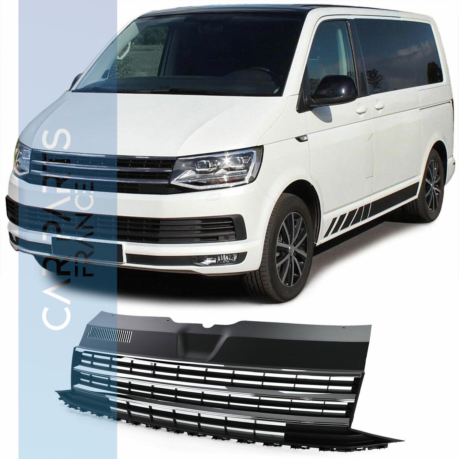 Calandre / Grille Noire / Chromée pour Volkswagen T6 à partir de 2015