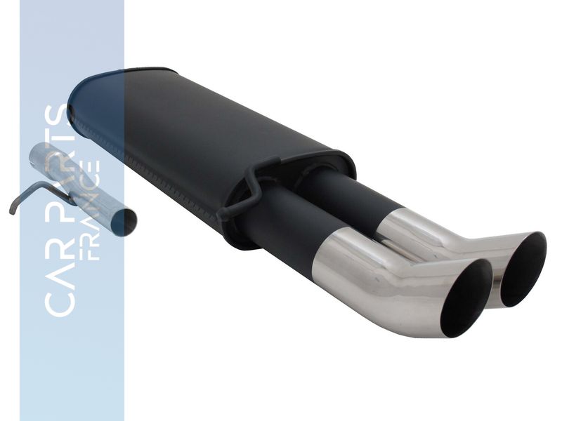 Silencieux / Pot d'échappement en acier 2x76mm pour Volkswagen Passat B3 / B4 1988 - 1997