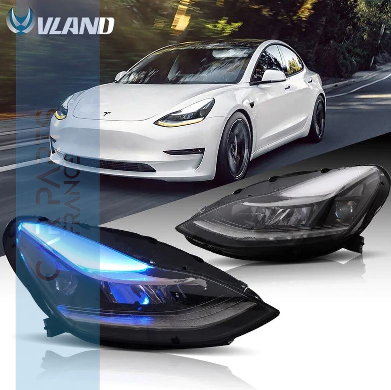 Phares full LED à clignotant séquentiel pour Tesla Model 3/Y 2020-2023
