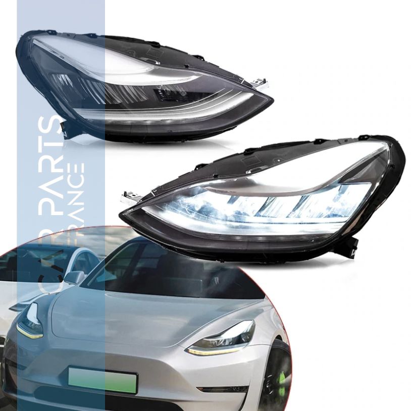 Phares full led pour Tesla modèle 3 2017-2023  dynamique