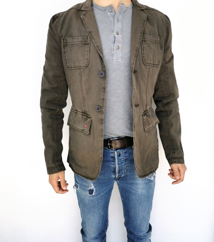 Giacca in cotone con tasche frontali