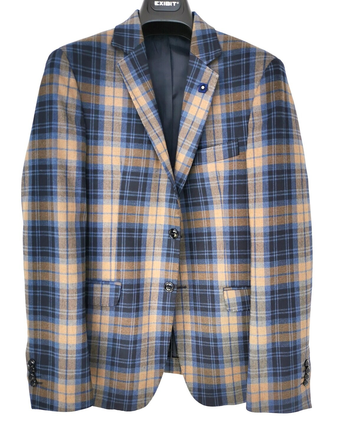 Giacca slim fit tartan