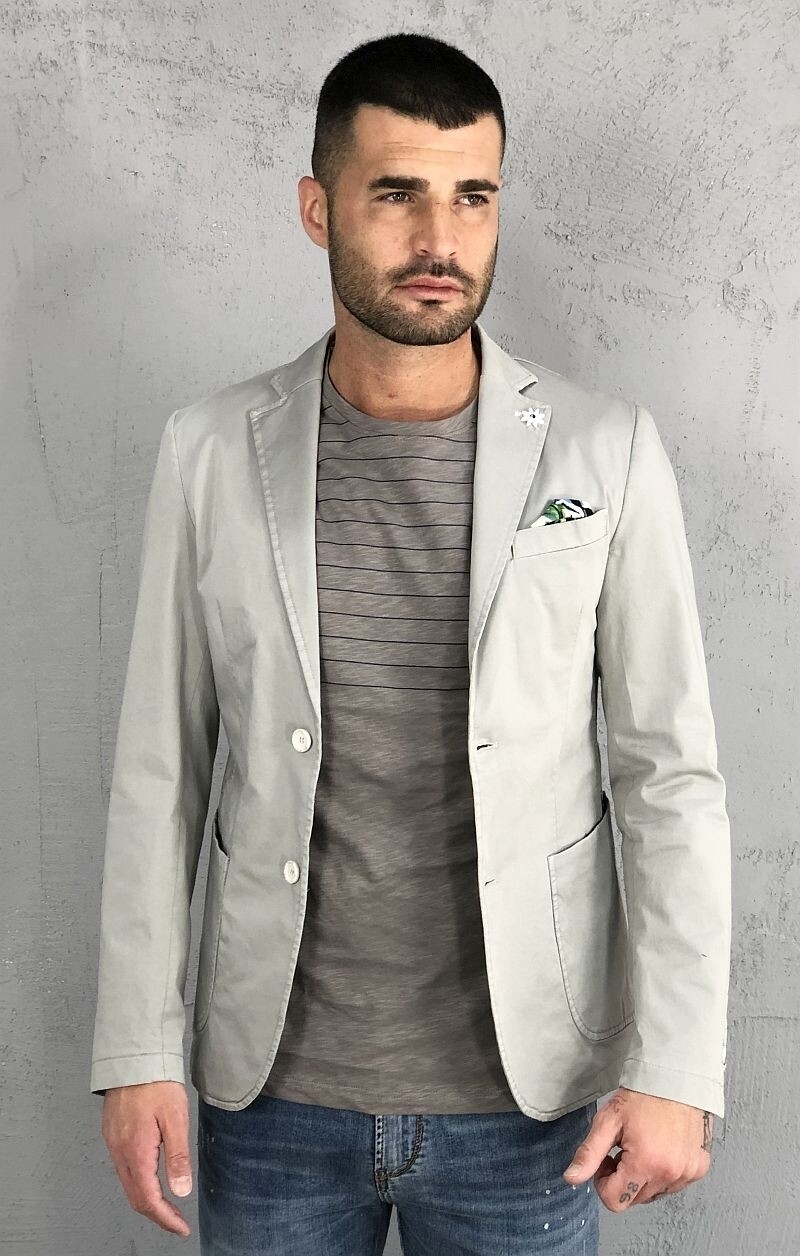 Giacca in raso di cotone stretch