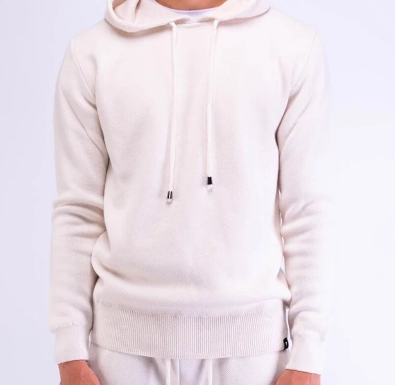 Maglia in lana con cappuccio e coulisse