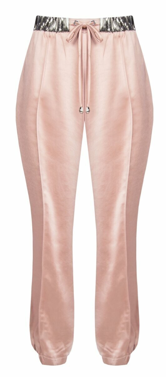 Pantalone jogger in raso