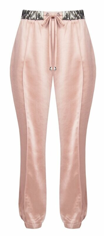 Pantalone jogger in raso