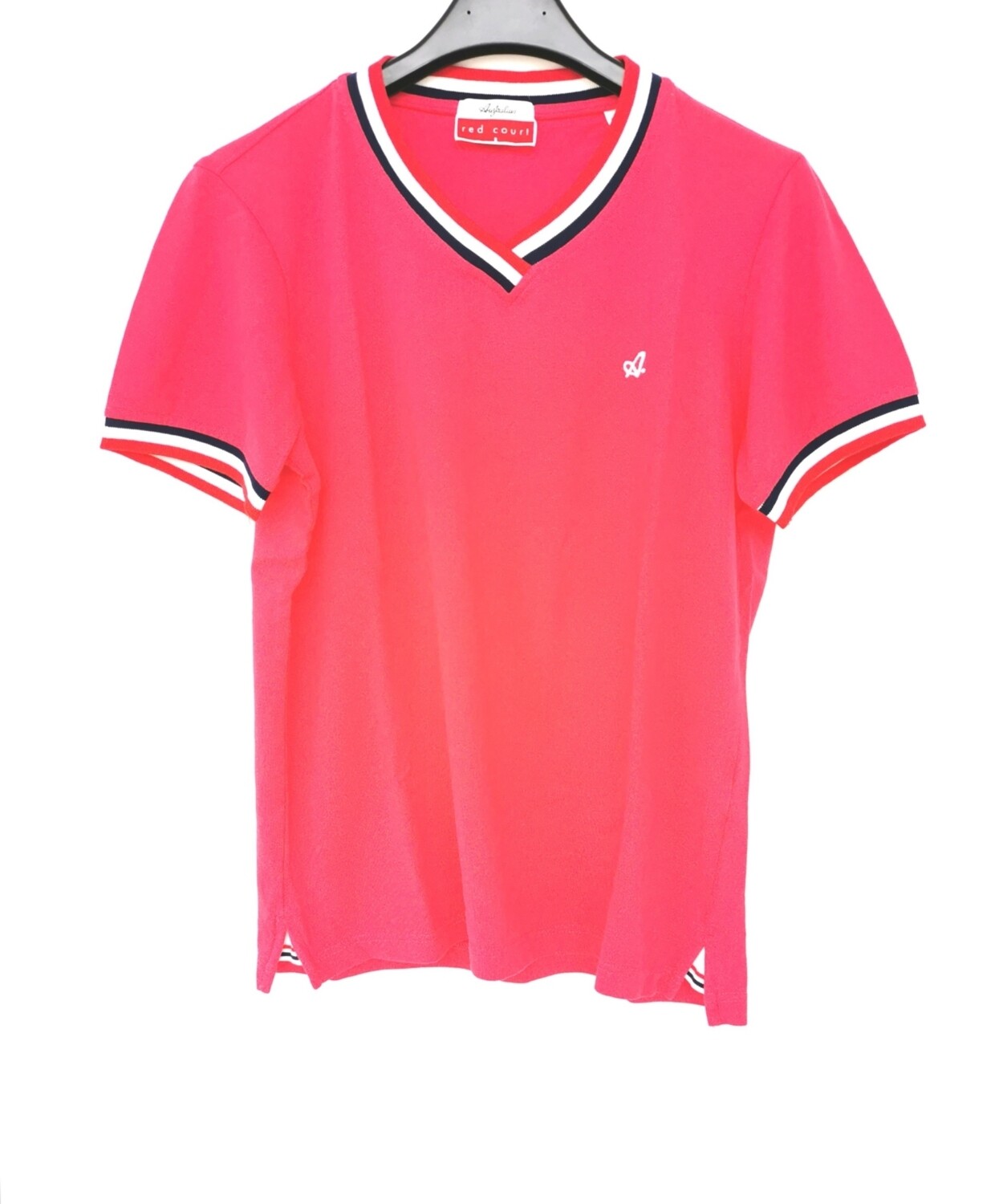 T-shirt piquet con scollo a V