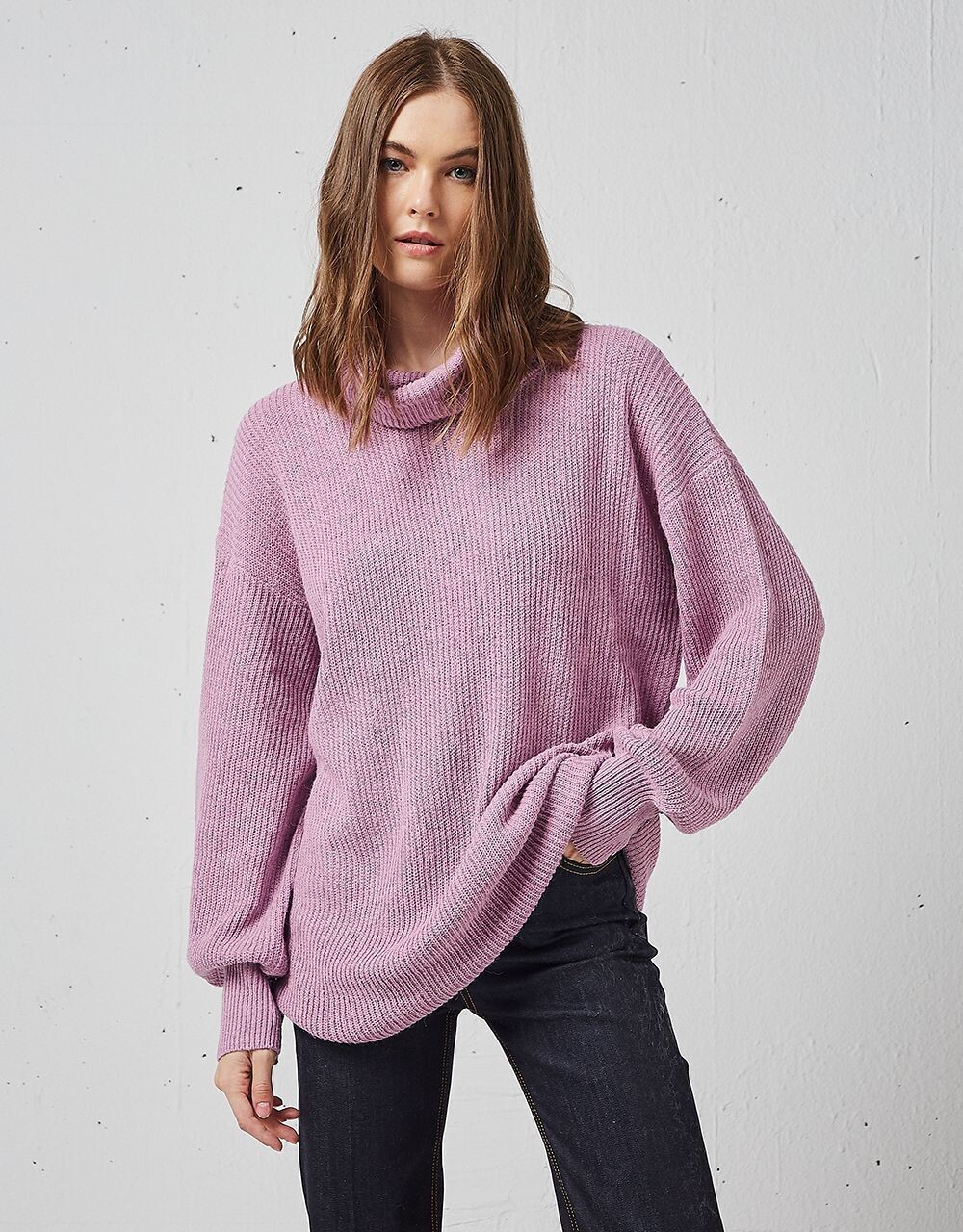 Maglia regular a collo alto