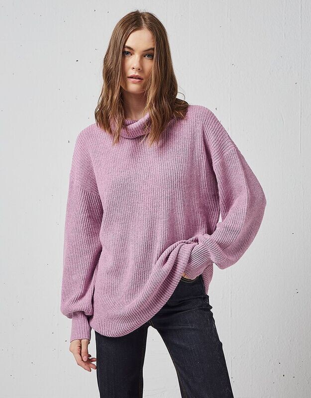 Maglia regular a collo alto