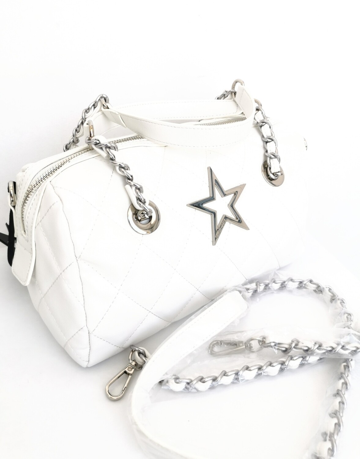 Borsa bauletto in eco pelle trapuntata