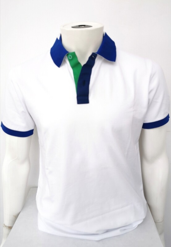 Polo jersey collo jacquard