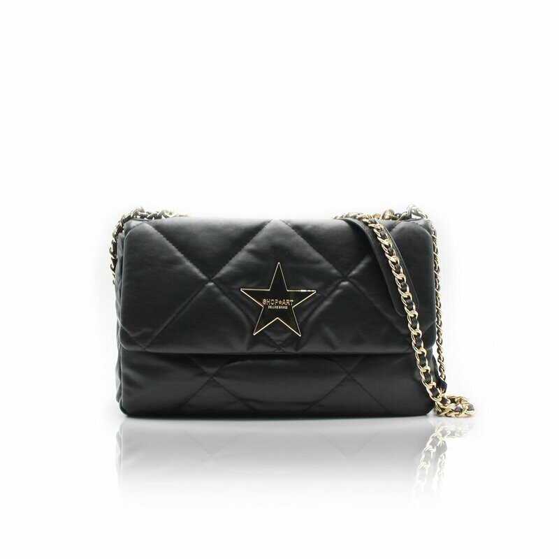 BORSA MEDIA TRAPUNTATA IN ECO LEATHER SOFT