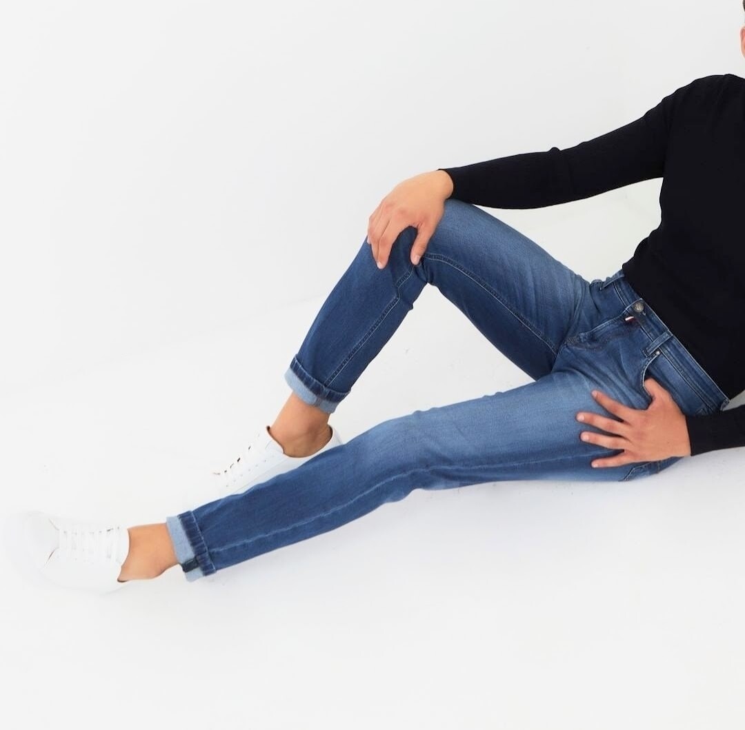 Jeans slim fit stone washed