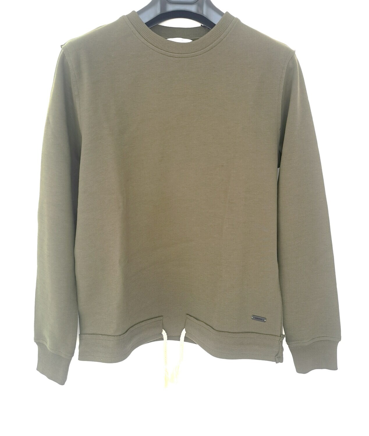 Felpa girocollo con cordoncino