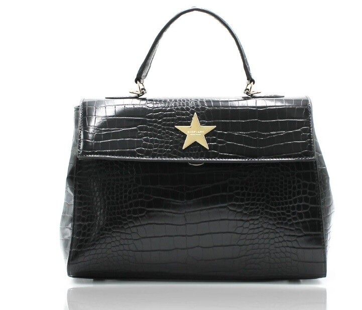 BORSA CON TRACOLLA IN ECO LEATHER STAMPA COCCO