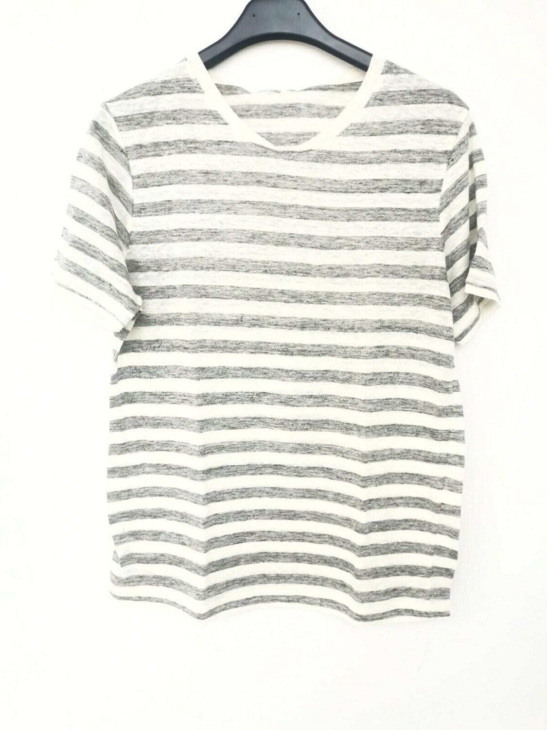 T-shirt a righe in lino