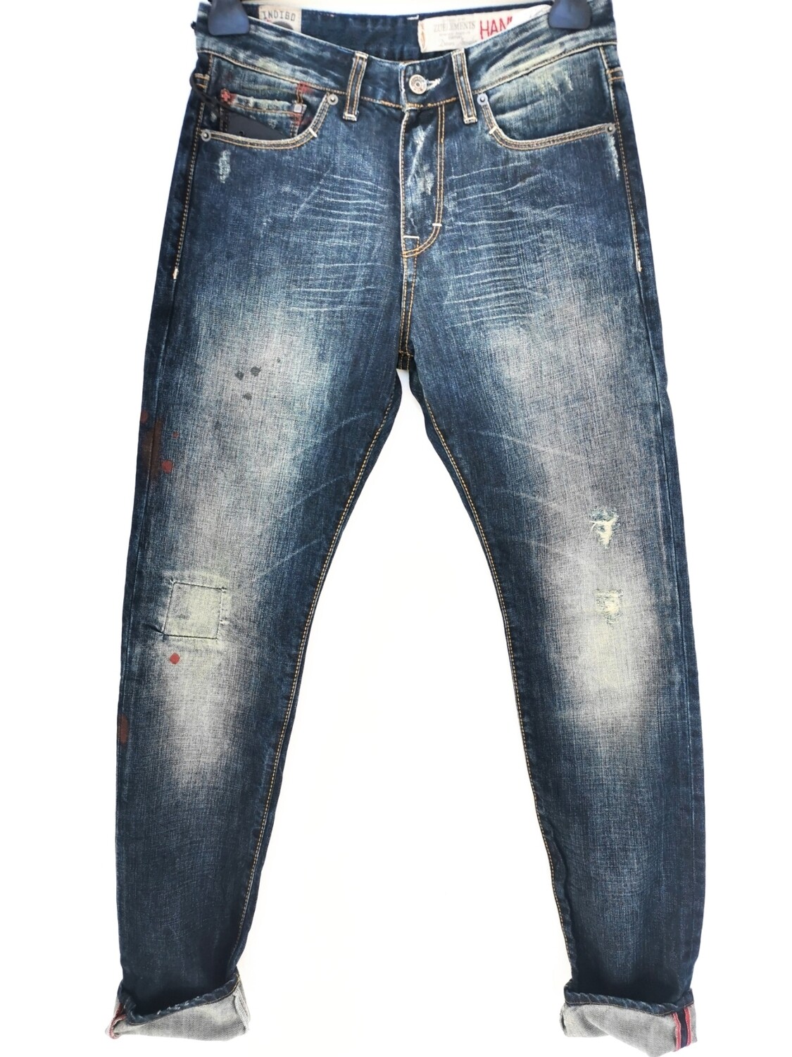 Jeans slim fit con abrasioni