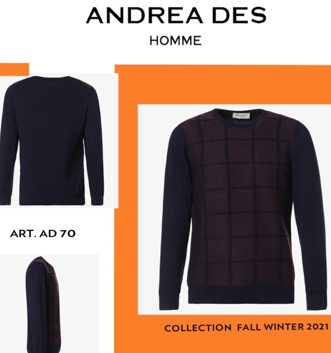 Maglia girocollo tessuto quadri