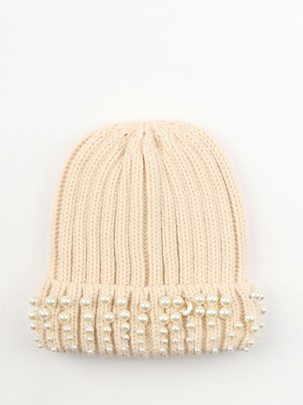 Cappello donna a costine con perle