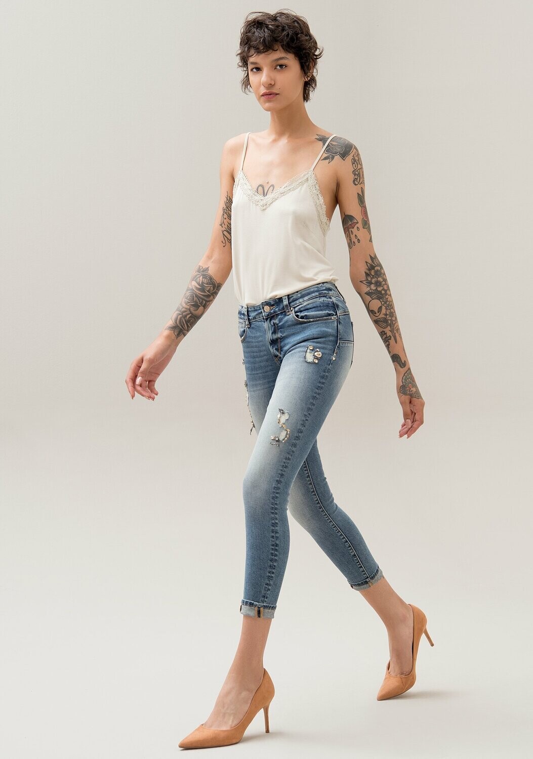 Jeans skinny con lavaggio medio JMARY1 high shape up