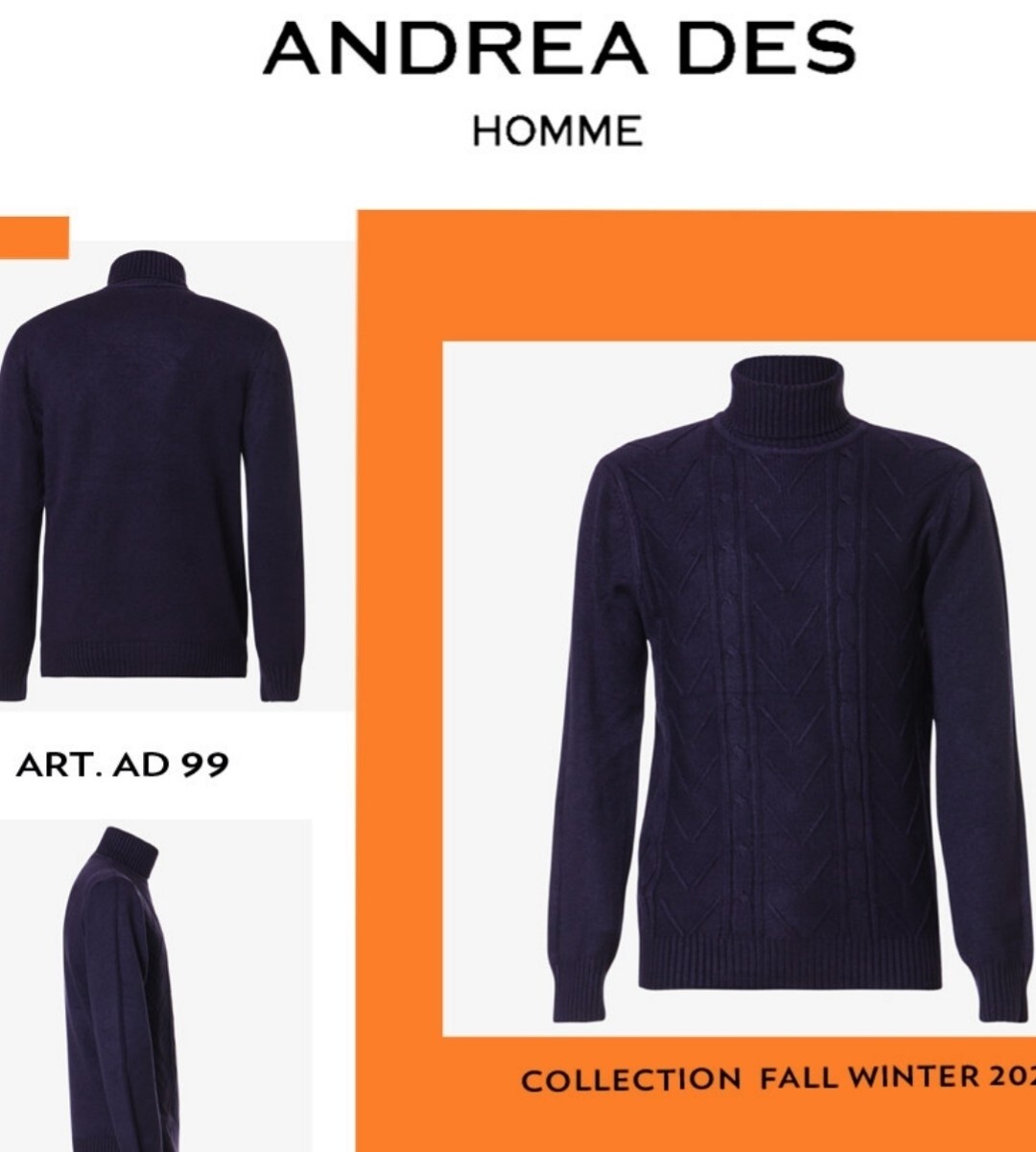 Maglia dolcevita trecce diagonali