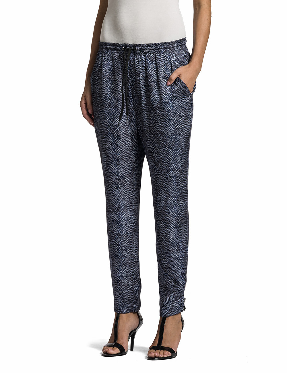 Pantalone coulisse in tessuto fluido