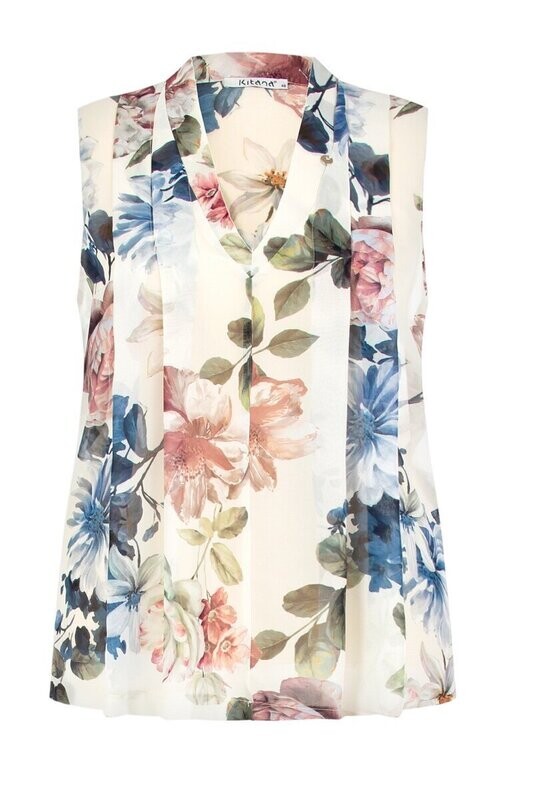 Top regular con stampa floreale