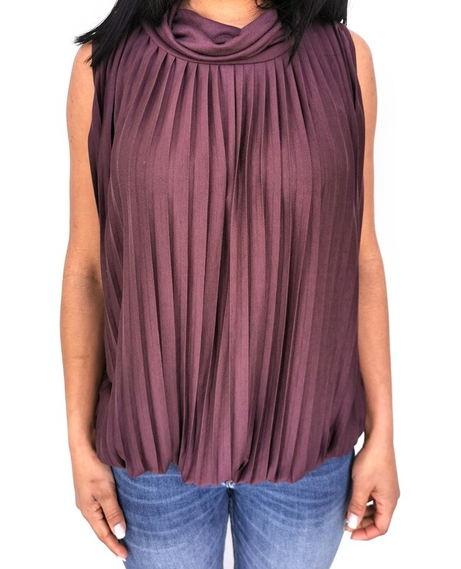 Top goccia plissettato