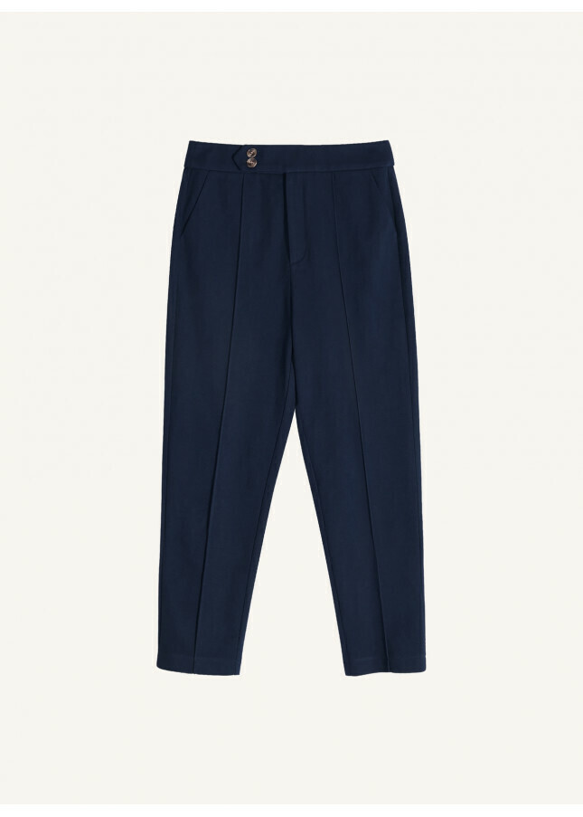 Pantalone capri svasato, Size: XS, COLOR: Blu navy