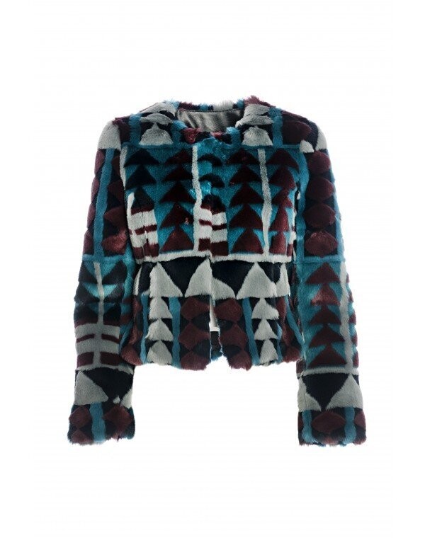 Giacca eco pelliccia chanel multicolor