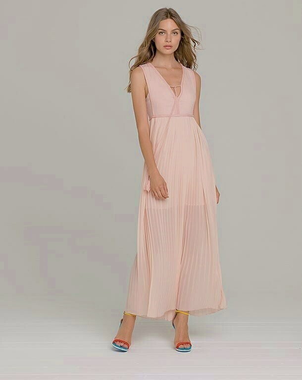 Vestito lungo plissettato