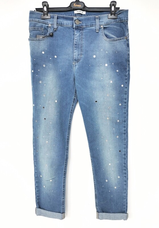 Jeans slim fit con paillettes