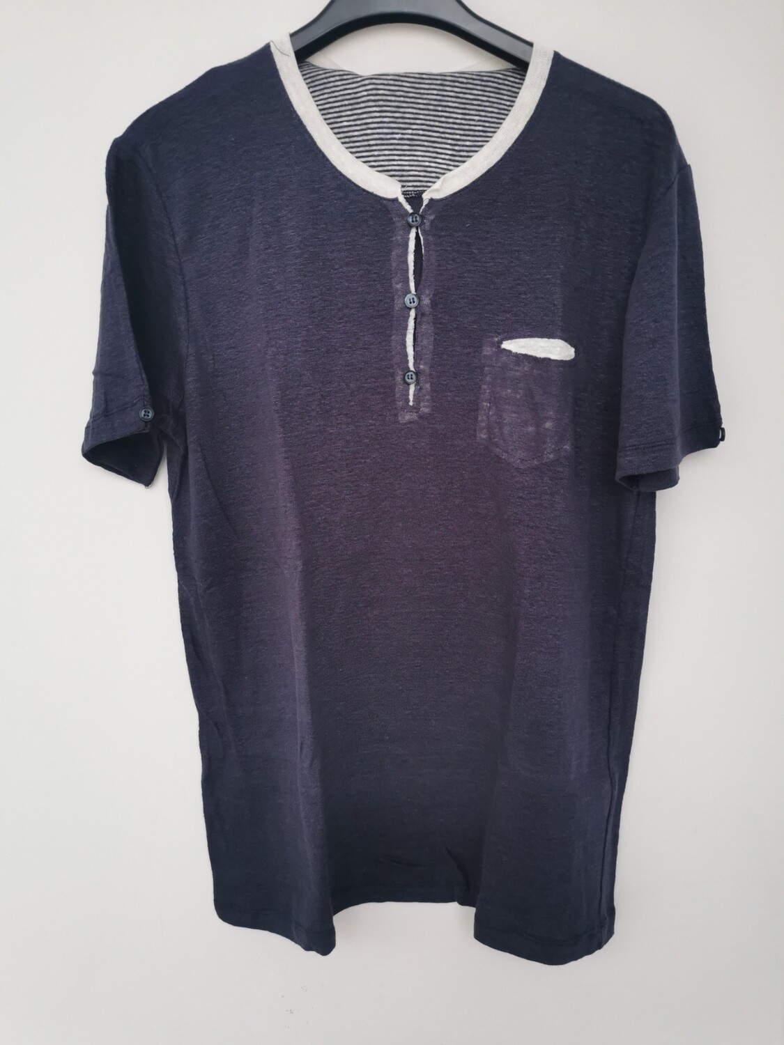 T-shirt serafino in lino