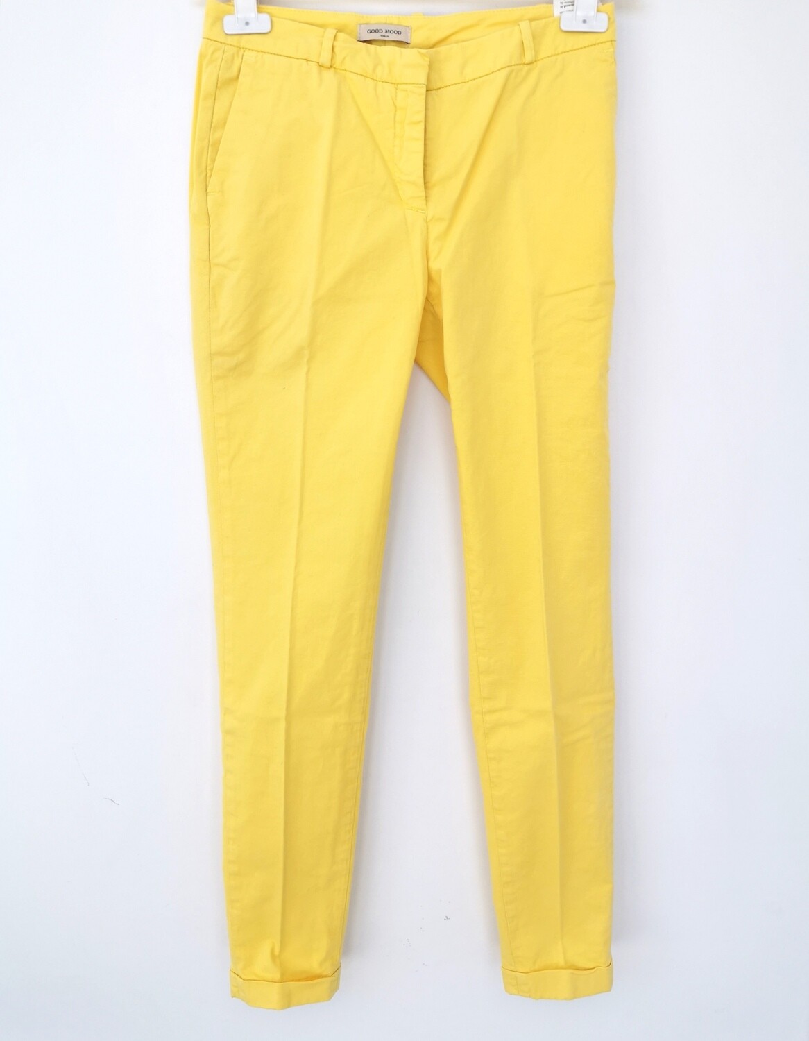 Pantalone chino gabardine con risvolto